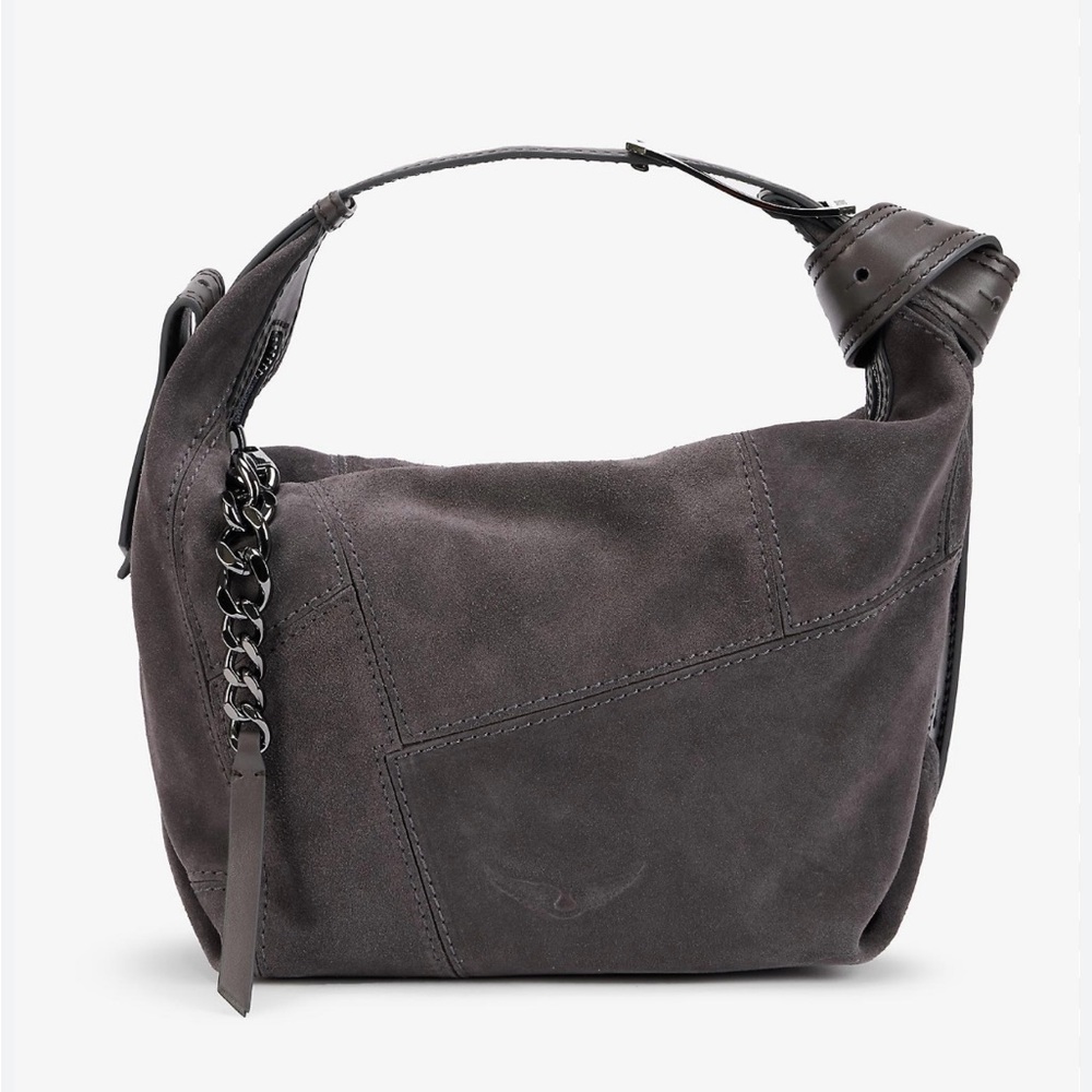 zadig and voltaire le cecilia bag gray suede.